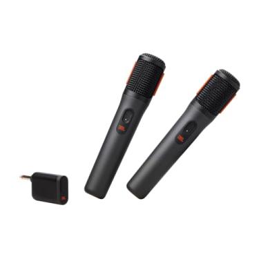 Imagem de JBL Microfone sem fio PartyBox – 2 microfones digitais sem fio, bateria recarregável (20 horas - 700 mAh), voz clara, som nítido, conexão estável de 2,4 GHz, compatível com todos os alto-falantes