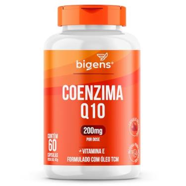 Imagem de Coenzima Q10 200mg com vitamina E 10mg, alta concentração, Bigens 60 cápsulas (Unidade)