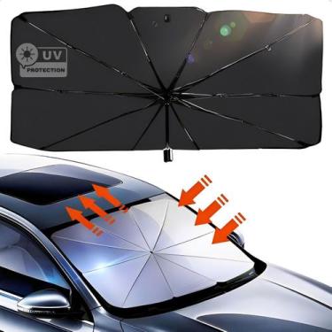 Imagem de Protetor Solar Parabrisa Carro Quebra Sol Anti Raios Uv Dobrável - ZEM