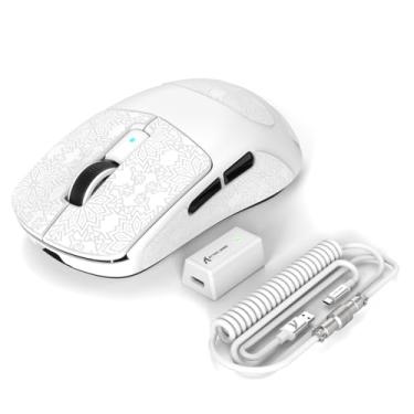 Imagem de ATTACK SHARK Mouse para jogos R6PRO 39g Superlight sem fio, PixArt PAW3950MAX 42000 DPI, MCU Nodic 52840 mouse de computador, driver de rede de taxa de polling 8K, BT/2,4 Ghz/mouse trimodo com fio com