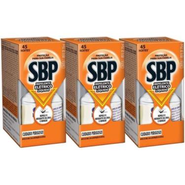Imagem de Kit 3 Refil Repelente Elétrico Sbp Mata Pernilongo Dengue