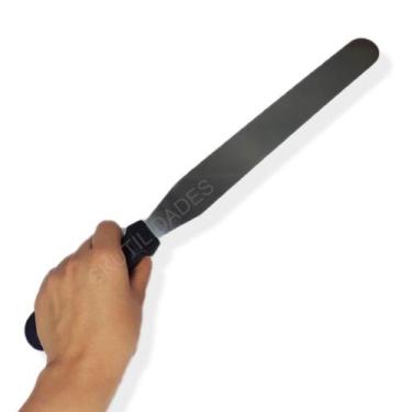 Imagem de Espátula De Confeitar Bolo Torta Inox Grande 42 cm Confeiteiro - NoBra