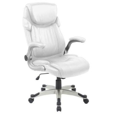 Imagem de Cadeira Presidente Pelegrin PEL-4209 em Couro Pu Branca