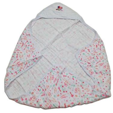 Imagem de Toalha Fralda Soft Bordada Disney Com Capuz Bebê 85x85cm, Minnie