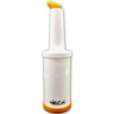Imagem de Garrafa Plástica Store'n Pour 1 Litro Laranja Weck para Drinks Xaropes