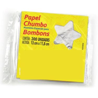 Imagem de Papel Chumbo para Bombom e Trufa 12x11,8cm 300 Unidades - Lucky Fest, 