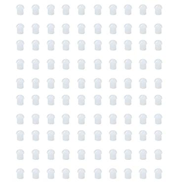 Imagem de TDYU Pacote com 100 Pontas de Orelha de Cogumelo de Substituição para Fone de Ouvido de Tubo Acústico Compatível com Motorola Kenwood Icom Yaesu Baofeng Hyt Midland Cobra Radio
