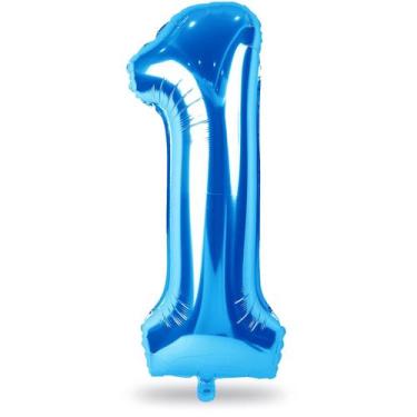 Imagem de Balões Numéricos Autoinfláveis de 40" - Azul - Lingqiang