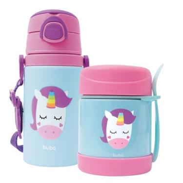 Imagem de Kit Buba Pote comida 320ml e Copo Térmico Animal Fun 400ml Buba - Moas