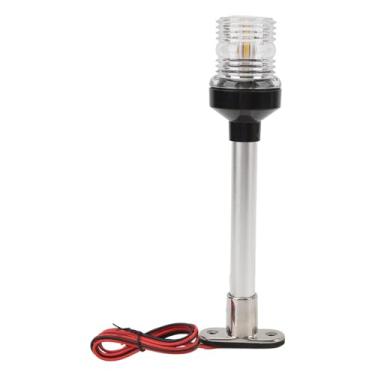 Imagem de Marinha Toda a Luz Redonda, Base de Aço Inoxidável à Prova de Ferrugem Impermeável 33 Lâmpada Led Grânulo Barco Luz Popa Pc (Branco Quente)