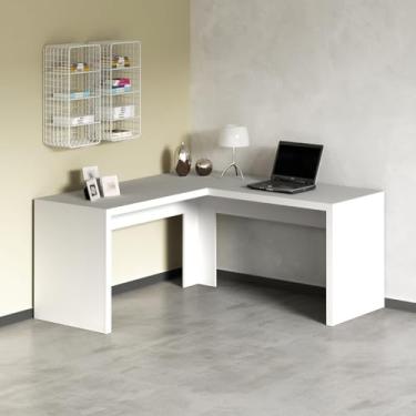 Imagem de Mesa de Canto para Escritório Branca Office Angular ME4116 Tecnomobili