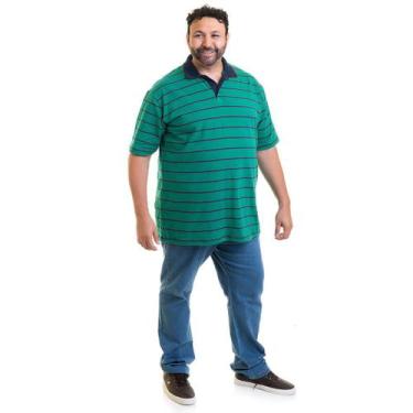 Imagem de Camisa polo plus size 118512 - Konciny confecções, Verde escuro, G1