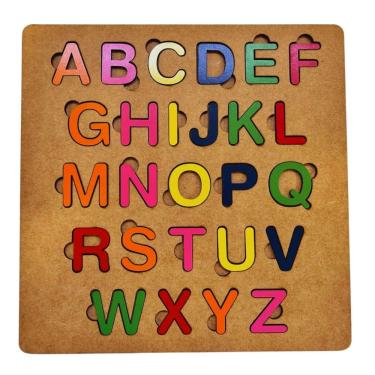 Imagem de Alfabeto Didático, Brinquedo Educativo, MDF 25 cm