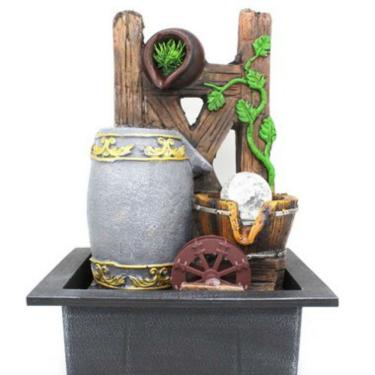 Imagem de Fonte Água Decorativa Resina Cascata Iluminação Led Bivolt