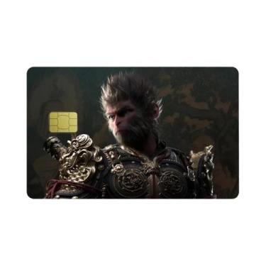 Imagem de Película Adesiva Holográfica 3D Black Myth Wukong Para Cartão De Crédi