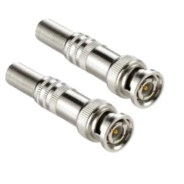 Imagem de Kit 2 conector bnc c/ mola pino fixo c/ parafu - DIVERSAS