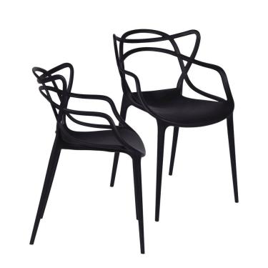 Imagem de Kit 2 Cadeiras para Sala de Estar Solna Preto