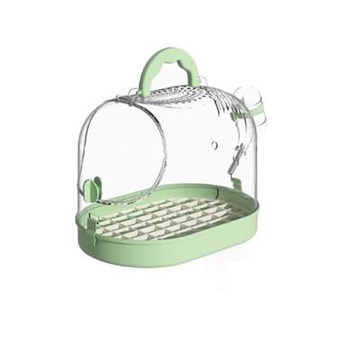 Imagem de Gaiola de pássaro, gaiola de papagaio, gaiola para levar para casa, portátil, transparente, de alta qualidade, gaiola, para passeio, gaiola de voo (verde)