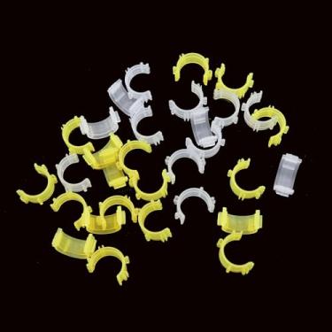 Imagem de ZHYOHEN 50 peças de clipes de linha de costura de plástico colorido organizador de bobina artesanato DIY ferramentas de bordado acessórios armazenamento bobina fixação clipes anti-queda