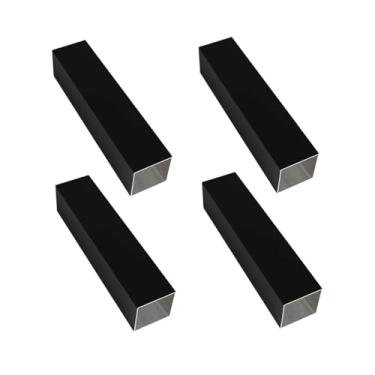 Imagem de Kwweeoo Tubo quadrado de alumínio preto 4 peças 10 mm x 10 mm x 580 mm espessura de parede 1 mm, pacote com 4 tubos quadrados de alumínio 1 cm 1 cm cor preta 0,4 x 0,07 x 0,07 x 58 cm (Appr)