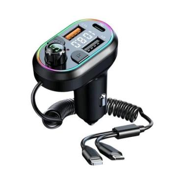Imagem de Transmissor FM Bluetooth Sem Fio Para Carro 25W Com Carregamento Rápid