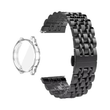 Imagem de Pulseira De Aço Inoxidável Para Samsung Galaxy Watch 40 44mm Com Prote