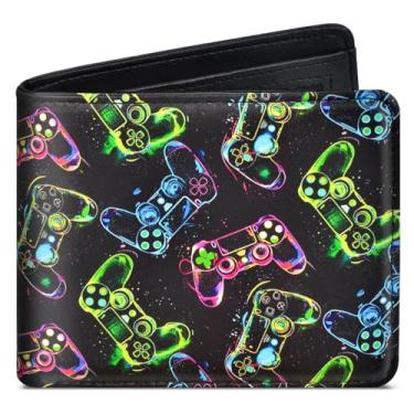 Imagem de Carteira infantil legal para meninos adolescentes de 8 a 16 anos de idade bolsa engraçada de couro dobrável com bloqueio de RFID, bolso para moedas, janela de identidade, presente de aniversário e