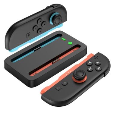 Imagem de Charging Dock Station for Nintendo Switch 2 by MMOBIEL – Charging Station for 4 Joy-Con Controllers – RGB Lighting, 9 Game Card Slots, LED Charge Indicators – Charging Organizer for NS2 Accessories