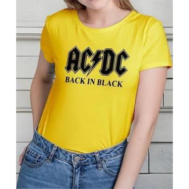 Imagem de Camiseta Camisa Adulto Masculina Feminina Algodão Banda de Rock AC DC 
