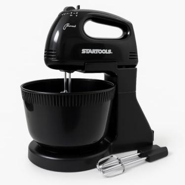 Imagem de Batedeira Elétrica 220V Preta com Tigela 2 Litros – 250W de Potência, 7 Velocidades Ajustáveis, Batedores Cromados, Alça Ergonômica e Design Moderno para Bolos, Cremes e Sobremesas