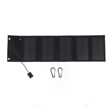 Imagem de Heayzoki Painel Solar Portátil de 15 W, Dobrável, à Prova D'água, Em Lona de Silicone Monocristalino, Com Porta USB, Ideal para Camping, Trilhas e Viagens Ao Ar livre.