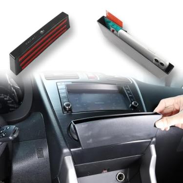 Imagem de Organizador de console central compatível com acessórios Subaru Forester 2013-2018, painel interno do painel do painel do painel do ar condicionado sob a caixa de armazenamento, bandeja de porta-luvas