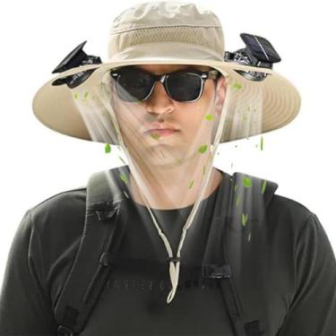 Imagem de Ventilador de painel solar Genovega Wide Brim USB Charging