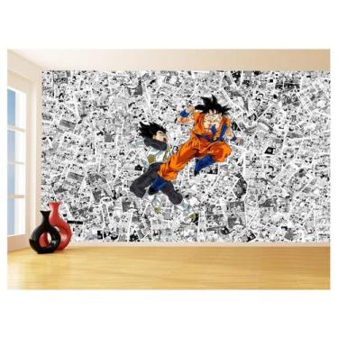 Imagem de Papel De Parede Dragon Ball Goku Vegeta Anime 3,5M Dbz166 - Você Decor