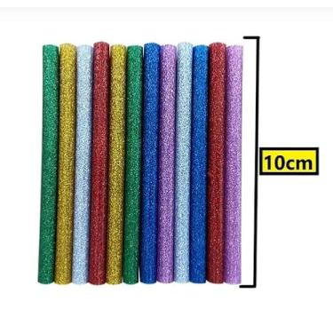 Imagem de Cola Quente Colorida com Glitter Artesanato - 12 unidades (Lanmax)