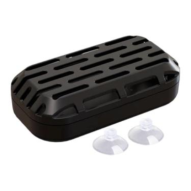 Imagem de predolo Coletor de fezes para terrário de tartaruga, acessório para habitat de tartaruga com ventosas, recipiente para resíduos de répteis como sapos e, Preto