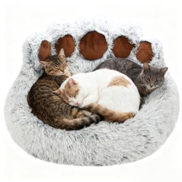 Imagem de Luqeeg Cama Redonda para Cães e Gatos, Cama para Animais de Estimação Com Fundo Antiderrapante, Lavável, Macia e Confortável, Acessórios para Gatos Em Casa, Pet Shop, Fácil Manutenção (Axl)