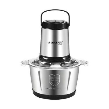 Imagem de Moedor de Carne potente Elétrico 3L com 4 Lâminas Inox SK101 - sokany,