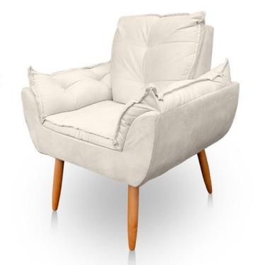 Imagem de Poltrona Opala para Sala e Quarto Suede - LH Decor - Los Hermanos Deco