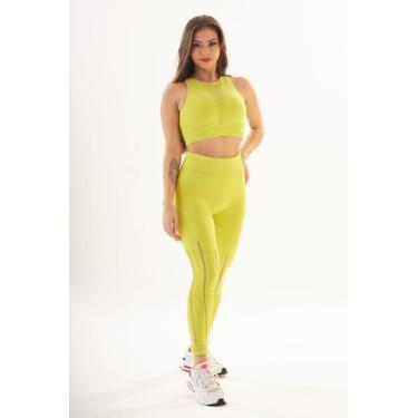 Imagem de Conjunto Legging e Top Vicenza - Ventuno Confecções, Verde flúor