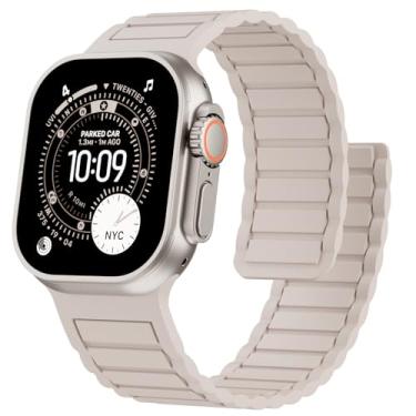 Imagem de Pulseira de silicone magnética compatível com Apple Watch Ultra 3-1 SE séries 11/10/9/8/7/6/5/4/3 de 49 mm, 46 mm, 45 mm, 44 mm, 42 mm, 41 mm, 40 mm, 40 mm e 38 mm
