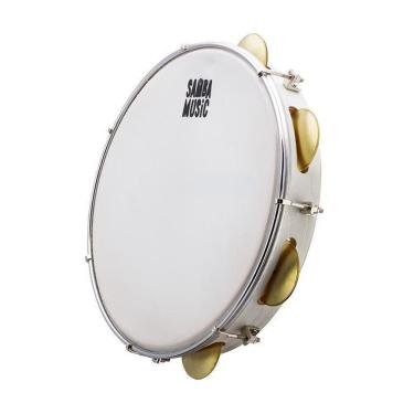 Imagem de Pandeiro 10 Samba Music Phx Pd10Le Brw Branco Wood Grain