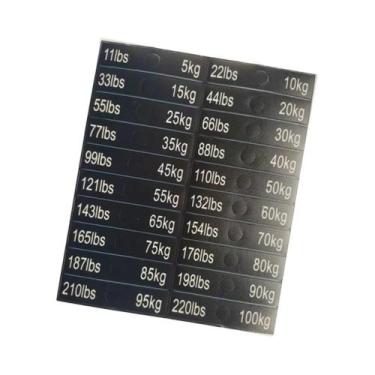 Imagem de Adesivos Para Anilhas De Equipamentos De Academia - 1 Conjunto De Etiq