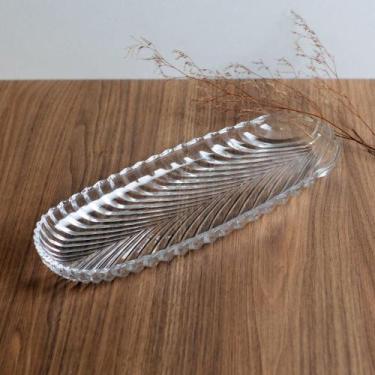 Imagem de Travessa Lyor Leaf de Vidro 32,5cm x 12,5cm x 3cm