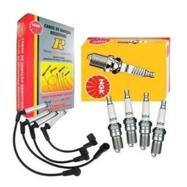 Imagem de Kit cabo + velas ngk corsa / classic 1.0 8v flex 2011 2012