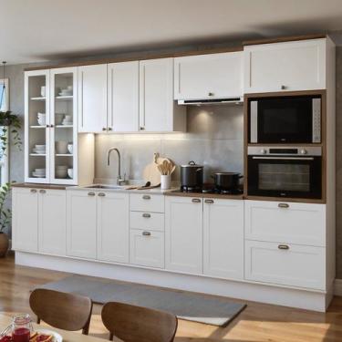 Imagem de Cozinha Completa Modulada 100% Mdf 6 Peças com Cristaleira Iluminata -
