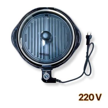 Imagem de Grill Elétrico 1200W Antiaderente Redondo 40cm com Termostato 220V Pre