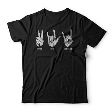Imagem de Camiseta Peace Love Rock
