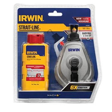 Imagem de Irwin Carretel de giz Tools Strait-Line 1932890 IRWIN Mach6, vermelho