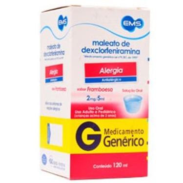 Imagem de Maleato de Dexclorfeniramina Xarope 120ml Genérico Ems EMS